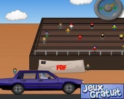 Flatout minigame est un jeu de voitures comportant 3 mini jeux.
1er jeu : appuyez sur la barre d'espace lorsque le pointeur se trouve sur les boules vertes pour accélérer.
2è jeu : tapez rapidement sur la barre d'espace pour faire avancer la voiture.
3è jeu : appuyez sans relâcher sur la barre d'espace et mesurez la vitesse.
et pour faire mini aussi, découvrez vite la suite en jouant.
