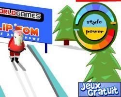 Santa ski jump est un jeu de sport.vous retrouvez le pere noel faisant du saut a ski. le but du jeu est, celon les niveaux, de realiser le score indiquer.vous avez 3 essaie pour le realiser.appuyez sur la barre espace quand vous le souhaitez pour realiser des figures. bon jeu a toutes et a tous