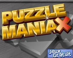 Puzzle maniax est un jeu de puzzle particulièrement original !
vous allez devoir reconstituer un tableau de votre choix. choisissez dans options votre niveau de difficulté.
 cliquez sur les flèches à droite pour choisir votre modèle puis sur start.
cliquez sur la pièce qui vous intéresse jusqu'à ce qu'ele soit bien tournée.
cliquez sans lâcher pour la prendre, déposez la à son emplacement, cliquez à nouveau. si c'est la bonne place et la bonne position, elle se déposera toute seule sur le tableau. pour chaque bonne pièce posée, vous marquez des points.  le temps est limité à 5 minutes.