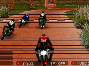 3d motorcycle racing est un jeu de course de moto en 3d superbement réalisé, vous participez à plusieurs courses de moto grand prix. choisissez votre course, la moto ainsi que sa couleur. utilisez les flèches du clavier pour contrôlez votre deux roues.