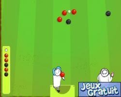 Ce jeux est de la pétanque. laissez jouer votre adversaire puis c'est a votre tour.choisissez l'angle avec les flanches sachant qu'il y a de l'effet(la flèche)et la barre d'espace pour choisir la force.