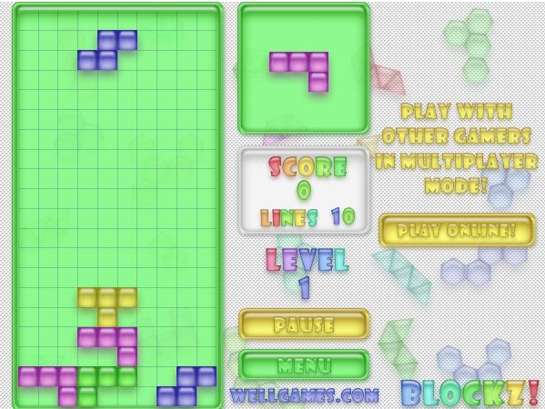 Blockz est un jeu de tetris qui regroupe 3 "grid"  different:

 - square ce joue avec des pieces classique.
 - hexagon ce joue avec des pieces formaient de boules.
 - triangle ce joue avec des piece triangulaire.
bonne chance!