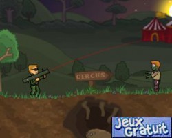 Ce joue avec la souris,dans ce jeu vous devez éliminer les zombies avec votre zombooka viser et tirer et vous avez d'autres armes dans les niveaux du jeu pour vous aidez.il y a 40 niveaux.