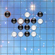 Vous devez aligner 5 billes blanches avant votre adversaire. elles peuvent être alignées verticalement, horizontalement ou en diagonale.
attention l'ordinateur est un adversaire redoutable. cliquez à l'emplacement désiré pour les placer. vous pouvez choisir le niveau du jeu dans "settings".