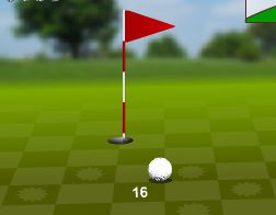 Un bon entrainement de golf avec le putter qui ce joue uniquement avec le click de la souris.il faut faire attention en haut a droite de l'écran de jeux a l'angle du terrain puisqu'en fonction la balle ira plus a gauche ou a droite. puis il vous suffit d'attendre que la flèche représenter sur la balle en blanc, ne sois dans l'axe du trou pour clicker sur cet balle. 
avis au amateur de mini-golf entrainement assurer ! amusez vous bien.