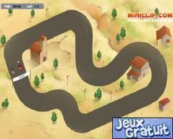 Dans ce jeu de course vous devez à l'aide des touches directionnelles faires avancer votre voiture pour gagner la course 8 tours à faire dans le meilleur temps, bon jeu à tous