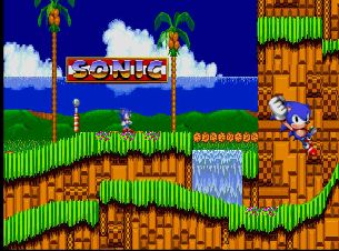 Réalisez des tableaux avec les personnages du jeu de sonic.  cliquez sans lâcher sur les différents éléments proposés pour les déposer sur la scène de votre choix. changez la musique avec les deux flèches à gauche et les scènes avec celles de droite