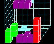 Tétrical est un jeu de tétris en 3d où vous devrez remplir un maximum de couches de cubes.
utilisez les touches flèches pour déplacer le bloc qui descend.
maintenez ctrl + les flèches pour retrourner le bloc en avant en arrière ou sur le côté.
maintenez la touche shift (majuscule) + flèches gauche et droite pour le retourner.
appuyez sur la barre d'espace pour le déposer.
après le remplissage complet d'une couche, chaque bloc sera montré individuellement, appuyez sur n'importe quelle touche pour annuler ou reprendre la lecture.
utilisez les touches < > pour un meilleur angle de visibilité de la pile
et les touches + ou - pour la transparence