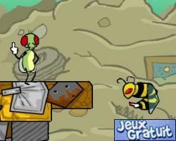 Utilisez les flèches directionnelle pour vous déplacez et la barre d'espace pour tirer
le but est de ramasser le plus de crottes (beurkk)sans se faire tuer pas les différents insectes rencontré
bon jeu!!!!!!!!!!